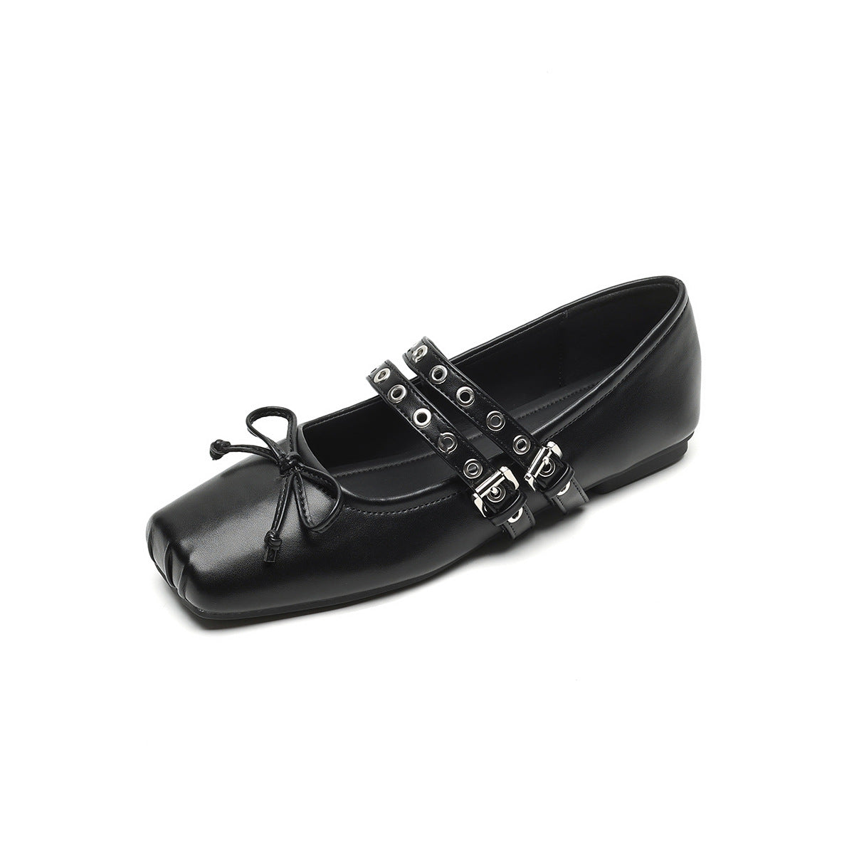 Damen Ballerinas mit modischen Schnallen und elegantem Schnitt EB