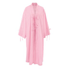 Damen Langärmliger Kimono-Robe mit seitlichem Bindeband EB