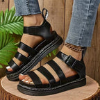Damen Bequeme Sandalen mit verstellbarem Riemen EB