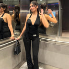 Damen Jumpsuit mit elegantem Halterdesign und schmaler Passform EB