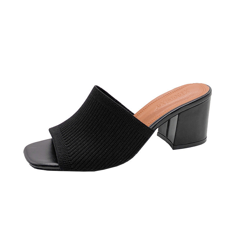 Damen Absatzschuhe mit komfortablem Strickdesign EB