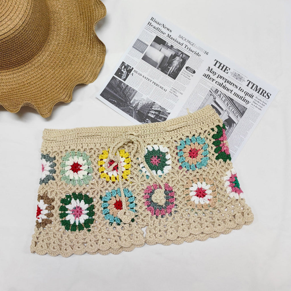 Häkelshorts mit Granny-Square-Muster für Damen