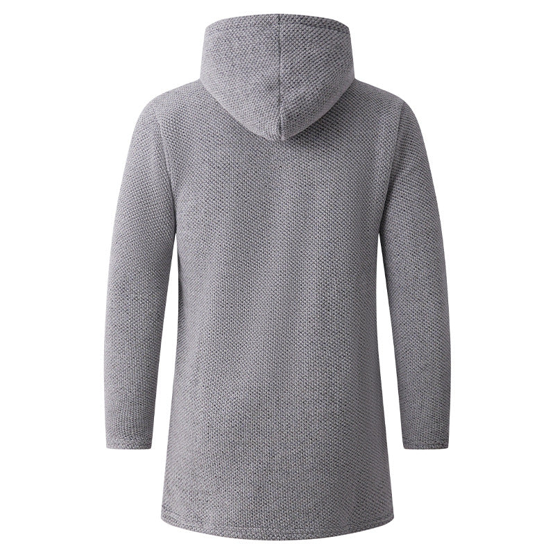 Damen gemütlicher Kapuzenmantel aus schwerem Fleece EB