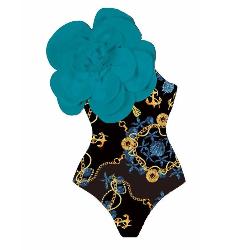 Eleganter Jumpsuit mit aufwendiger Blumendekoration