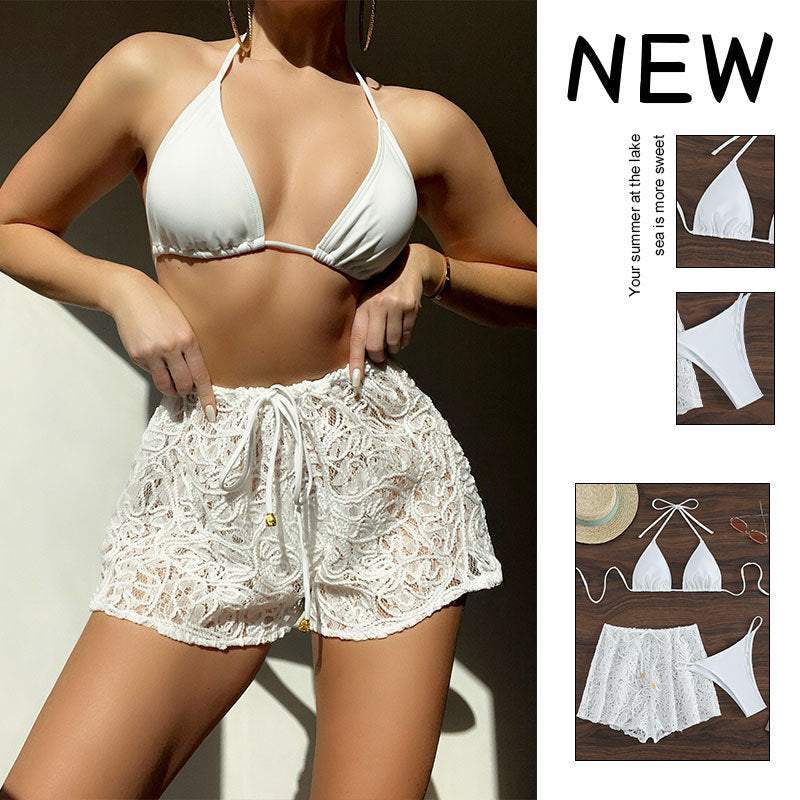 Damen-Häkel-Badeshorts
