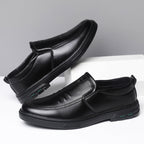 Herren Bequeme Slip-On Lederschuhe mit rutschfester Sohle EB