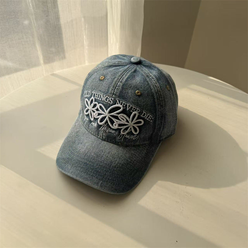 Bestickte florale Damen-Baseballkappe