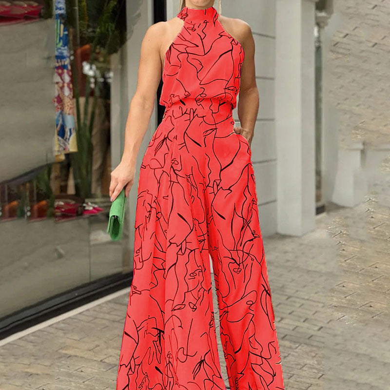 Eleganter Jumpsuit mit Stehkragen und Ballonärmeln
