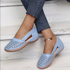 Damen Atmungsaktive Slip-On Sandalen mit seitlicher Öffnung und modischem Design EB