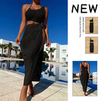 Damen Crop-Top und Wickelrock Set EB