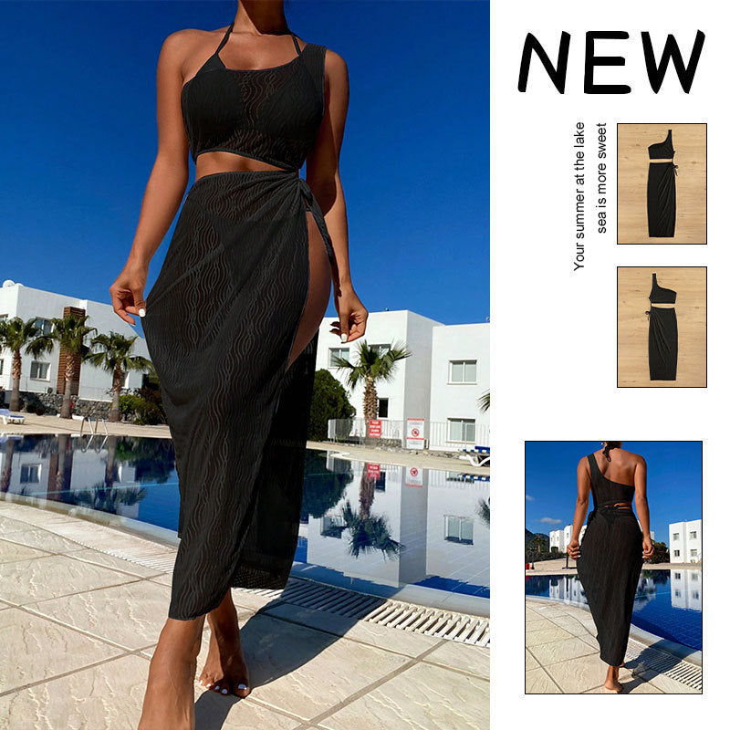 Damen Crop-Top und Wickelrock Set EB