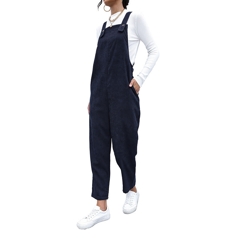 Lässiger Damen-Jumpsuit mit Stehkragen