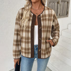 Damen Kariertes Overshirt EB