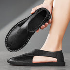 Damen Bequeme Leder-Slipper mit flexiblem Design EB