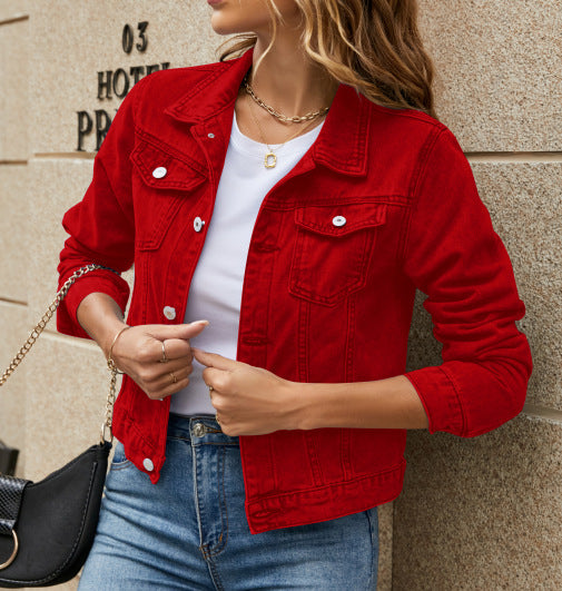 Damen Jeansjacke im modernen Schnitt mit praktischen Taschen EB