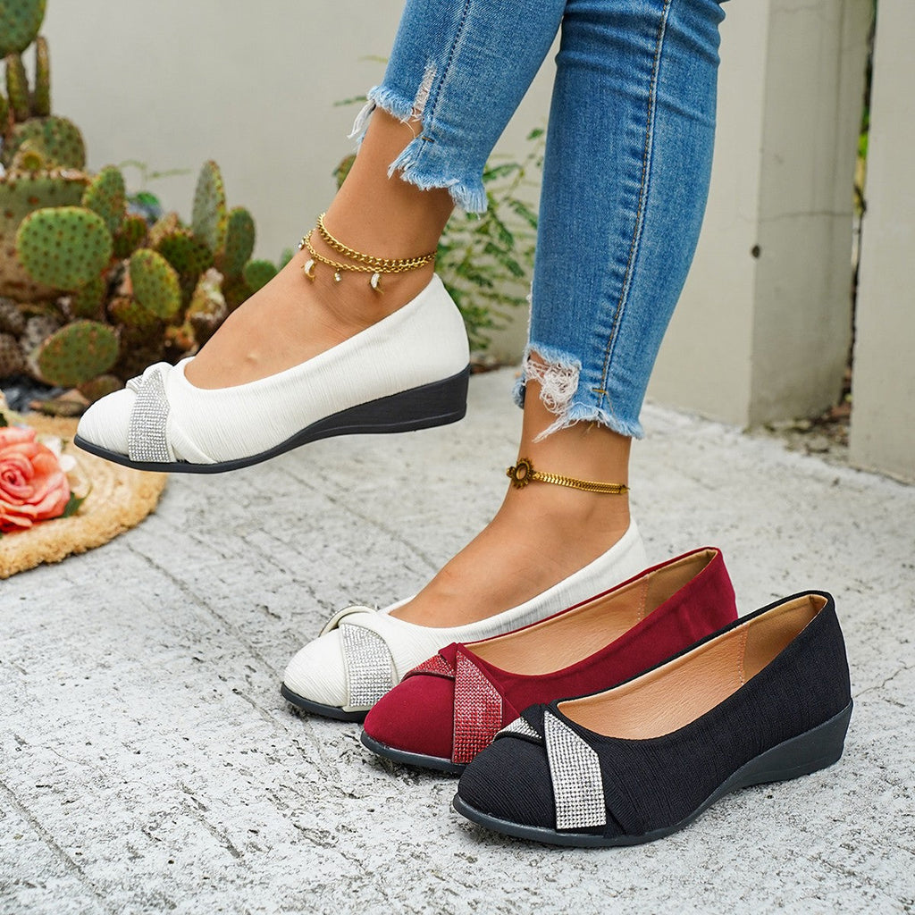 Damen elegante Ballerinas mit funkelndem Detail EB