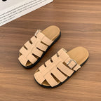 Damen Bequeme Clogs mit verstellbarem Riemen und weichem Fußbett EB