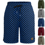 Damen-Jacquard-Shorts mit elastischem Komfortbund und Fischgrätmuster