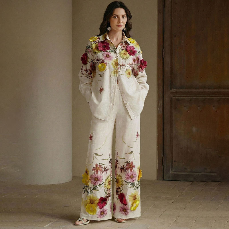 Eleganter Damen-Jumpsuit mit Blumenmuster