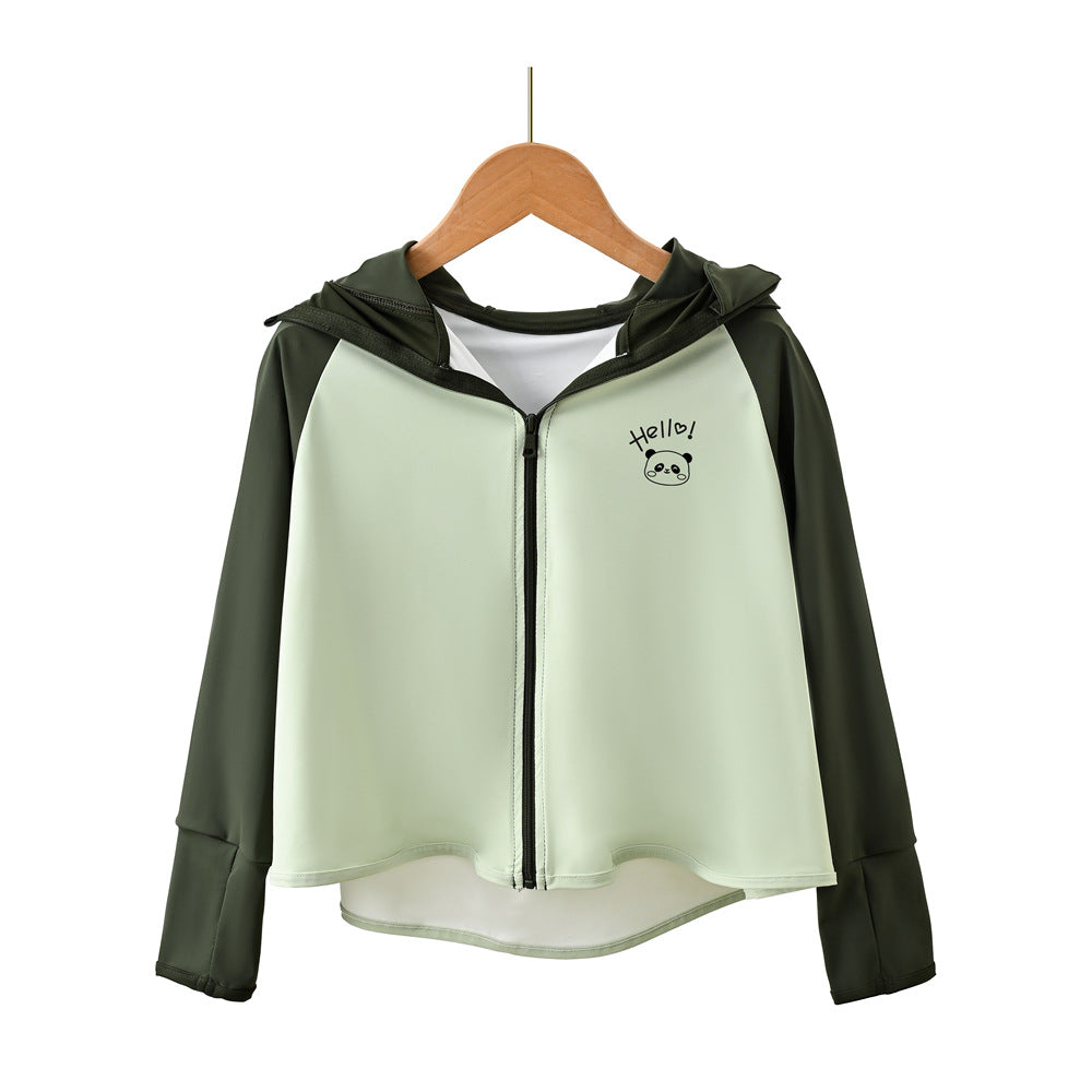 Damen atmungsaktive und wasserabweisende Sportjacke mit Kapuze EB