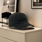 Damen-Baseballcap aus Baumwolle mit Stickerei im Distressed-Look
