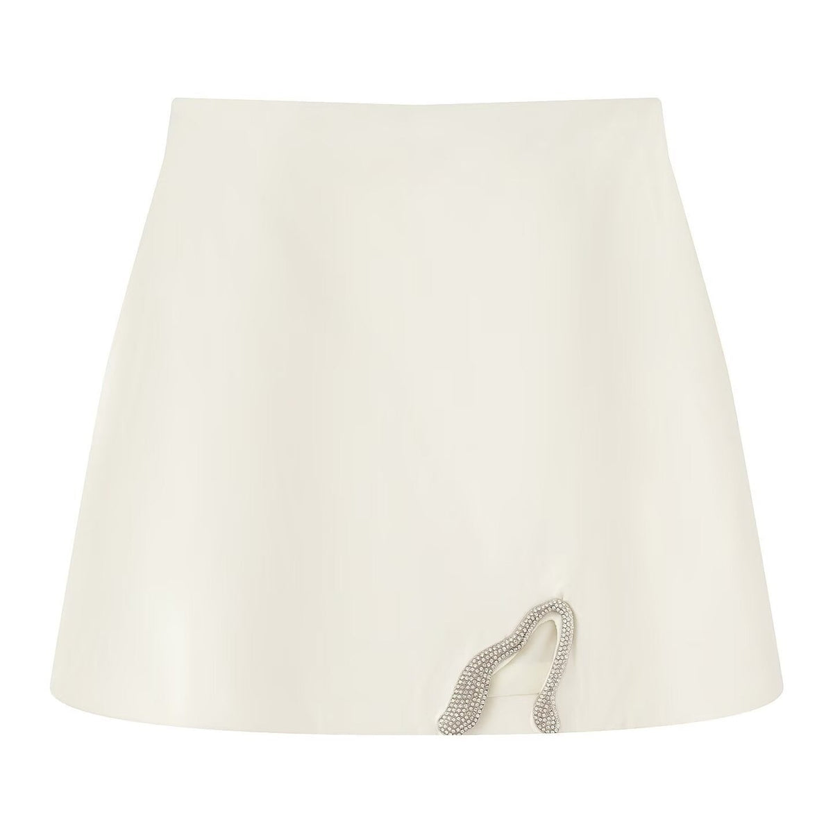 Damen Crop-Top und Mini-Rock Set mit dekorativem Detail EB