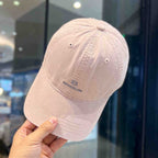 Men's Distressed Cotton Baseball Cap