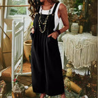 Damen Lässiger Jumpsuit mit praktischem Taschendesign und weiten Beinen EB