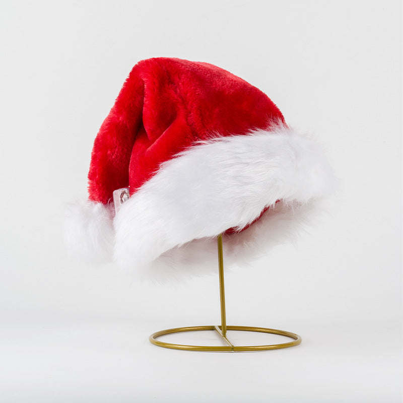 Weihnachtsmütze mit Plüschbesatz