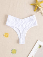 High-Waist Badeshorts mit Raffung für Damen