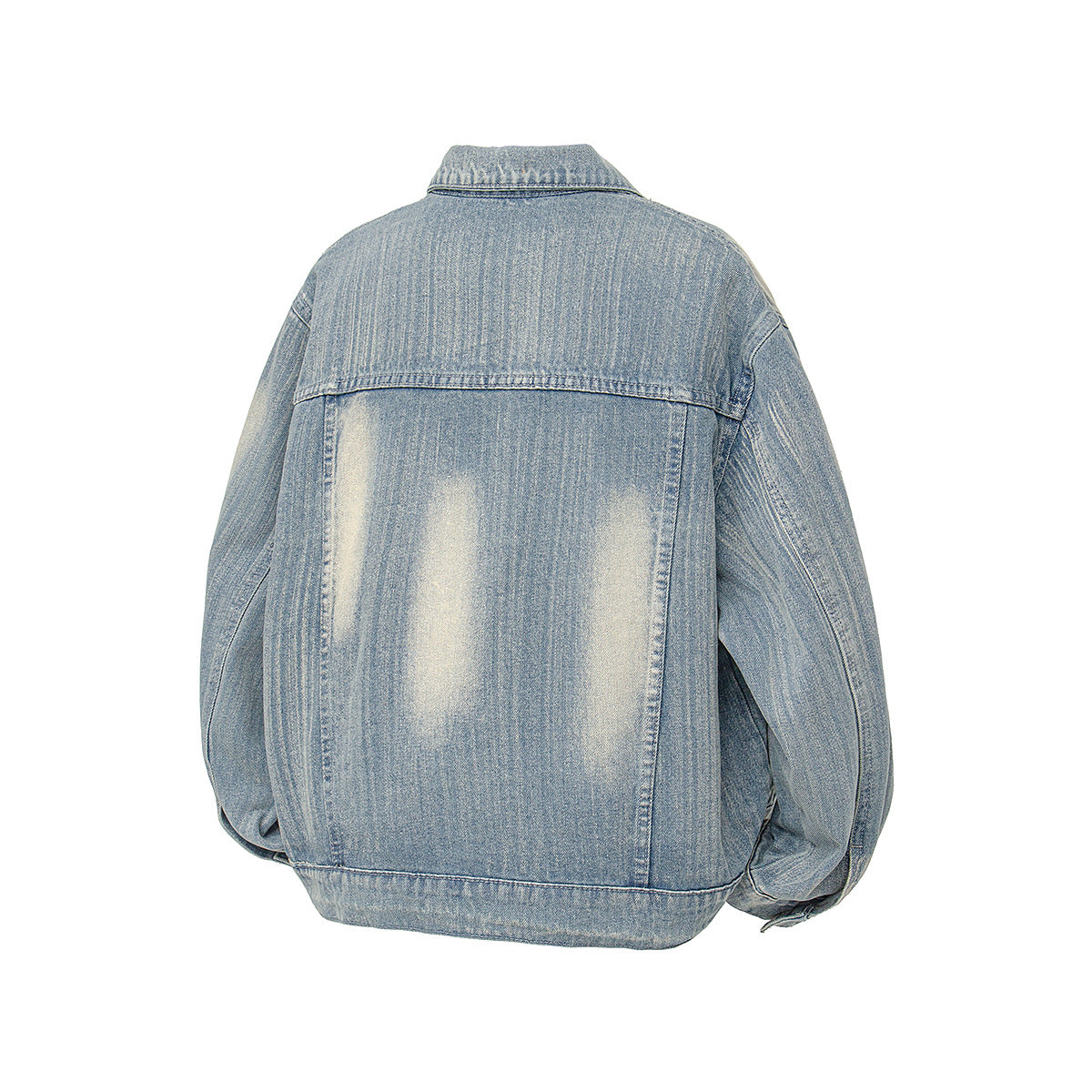 Damen Denimjacke im Vintage-Stil mit lässigem Schnitt und praktischem Druckknopfverschluss EB