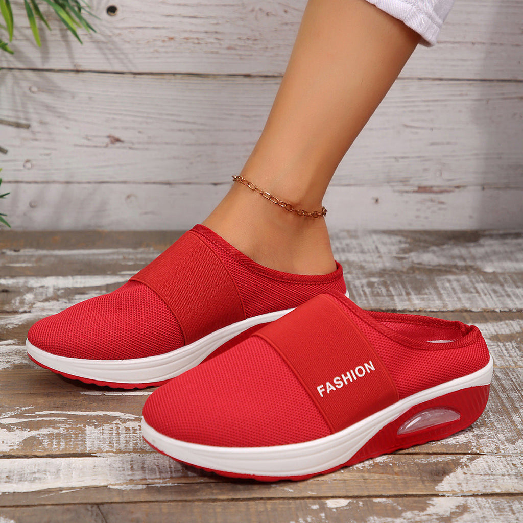 Damen Bequeme Slip-On Clogs mit atmungsaktiver Mesh-Oberfläche und flexibler Sohle EB