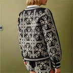 Damen gestickte Blumenjacke mit Volumenärmeln EB