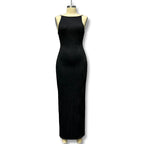 Damen Elegantes bodenlanges Kleid mit strukturiertem Design EB