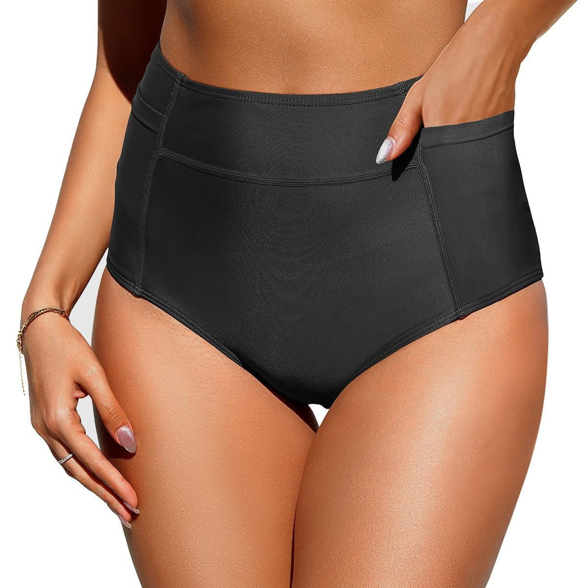 Damen High-Waist Badeshorts
