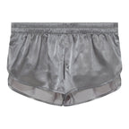 Kurze Satin-Schlafshorts für Herren mit Seitenschlitz
