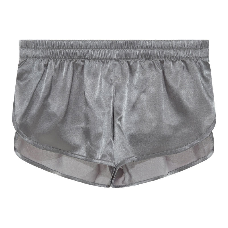 Kurze Satin-Schlafshorts für Herren mit Seitenschlitz