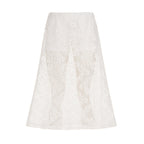 Damen Maxi-Rock aus exquisitem Spitzengewebe mit seitlichem Schlitz EB