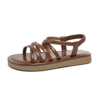 Damen bequeme Sommerschuhe mit verstellbarem Riemen EB