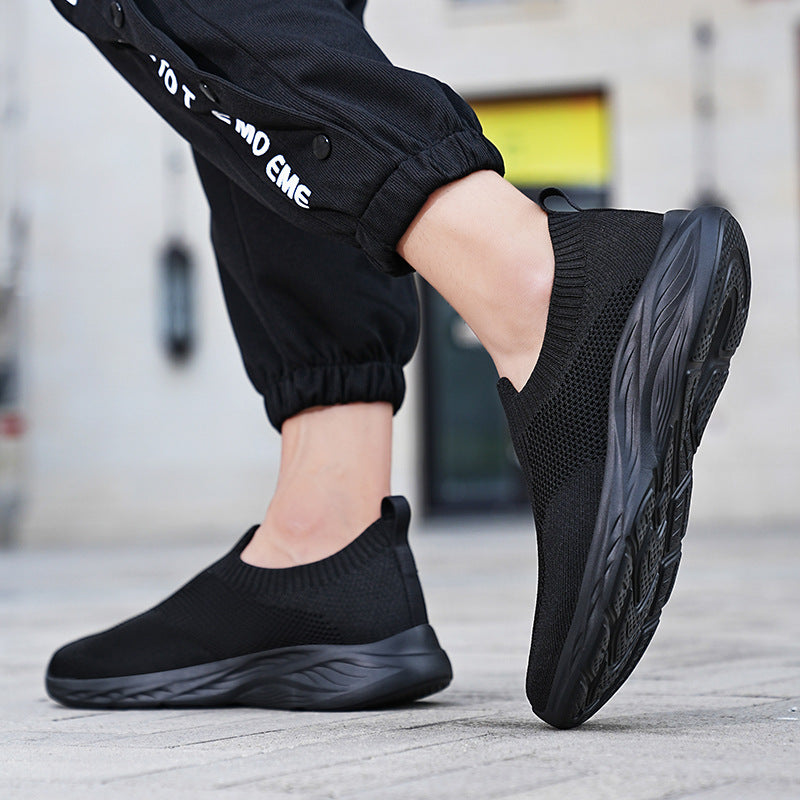 Unisex nan elastischer Strick-Schlupfschuh mit ergonomischer Dämpfungssohle und Fersenlasche EB