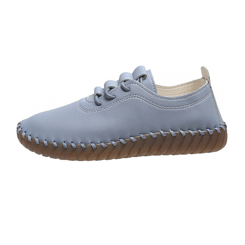 Damen bequeme Schnürschuhe aus atmungsaktivem Kunstleder EB