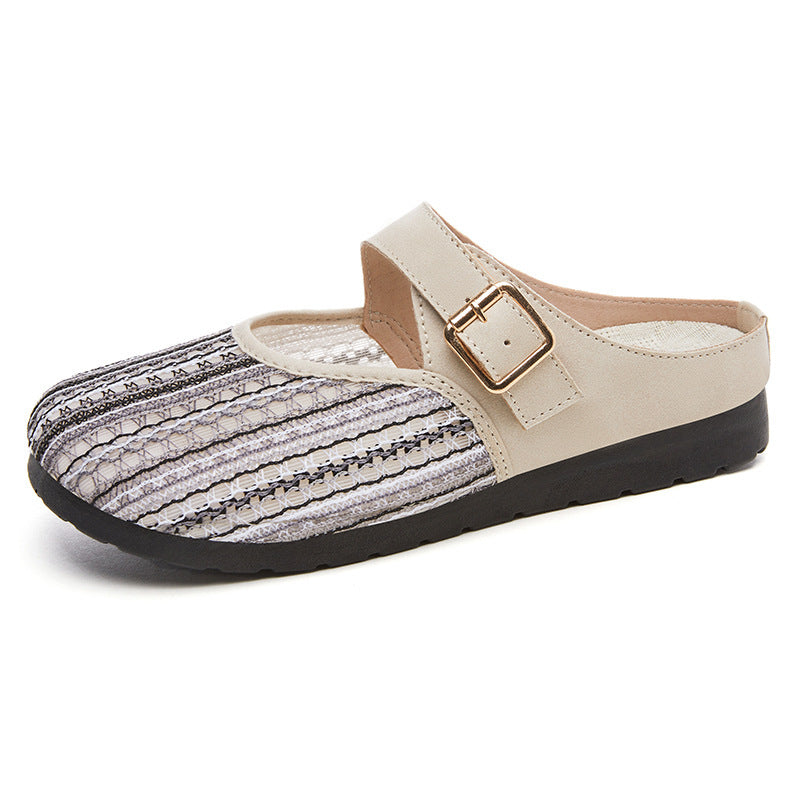 Damen Bequeme Clogs mit modischem Riemen und dekorativem Design EB