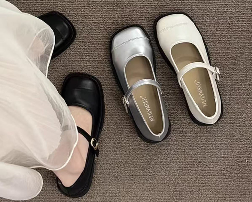 Damen Ballerinas mit elegantem Schnallen-Detail und hochwertiger Verarbeitung EB