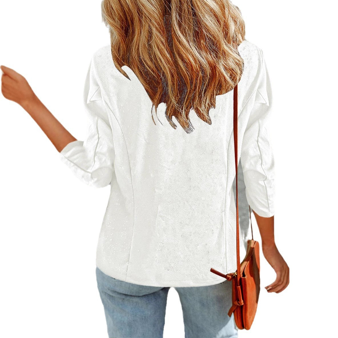 Damen Glitzer Blazerjacke mit femininer Silhouette und elegantem Revers EB