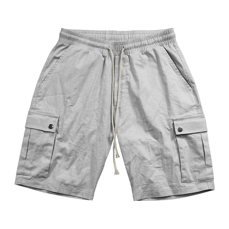 Herren Cargo-Bermudashorts aus Leinen-Baumwoll-Mix