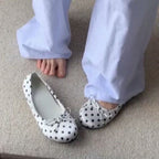 Damen Ballerinas mit raffiniertem Punktenmuster und komfortablem Innenfutter EB