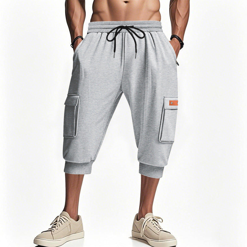 Herren modische Cargo-Shorts mit praktischen Seitentaschen und elastischem Bund EB