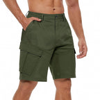 Herren-Bermuda mit Knopfleiste und teilelastischem Bund