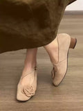 Damen elegante Ballerinas mit floralem Akzent und komfortablem Fußbett EB