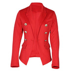 Damen Eleganter Blazer mit doppelter Knopfleiste und tailliertem Schnitt EB